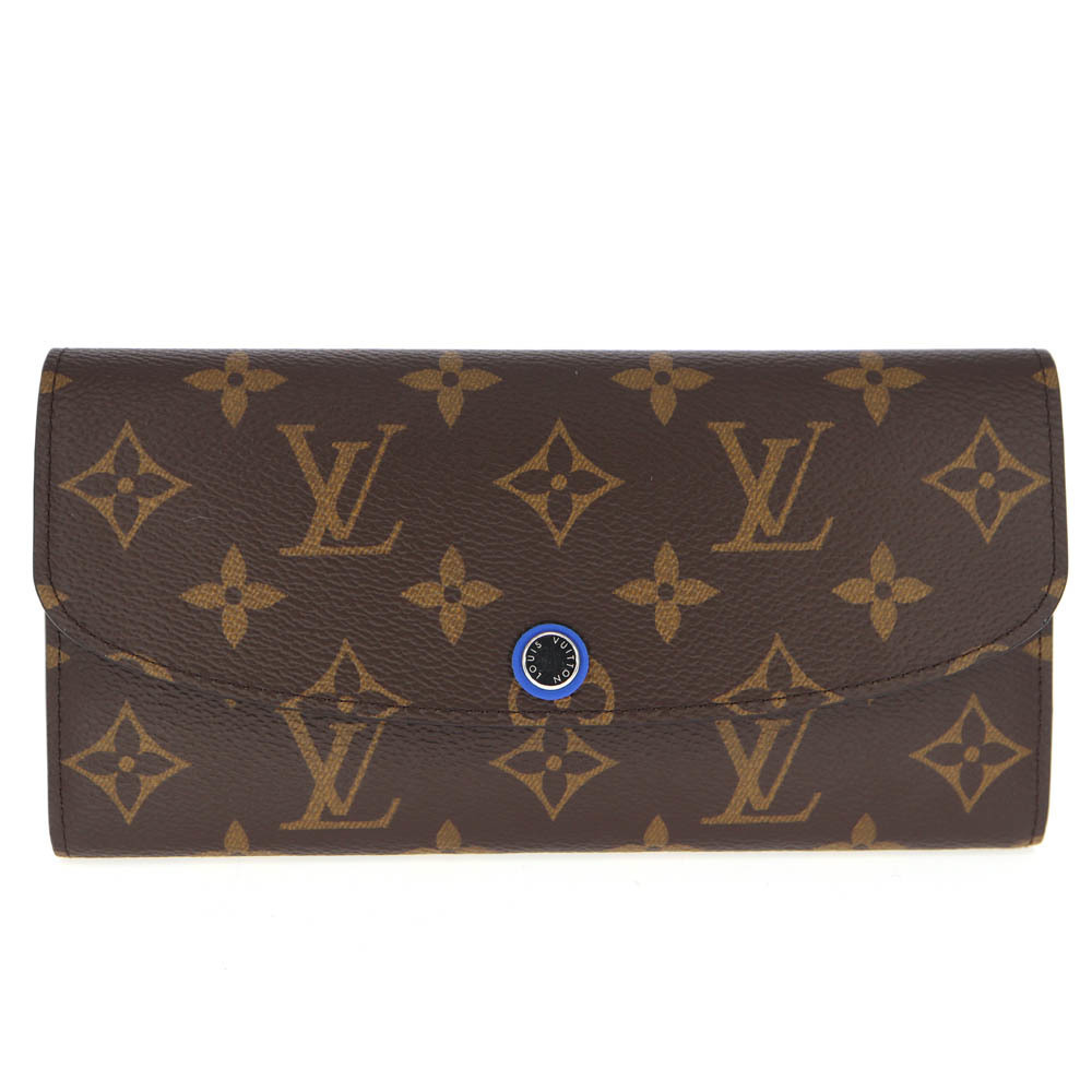 Louis Vuitton Emilie Brown Monogram Portefeuille Blue
